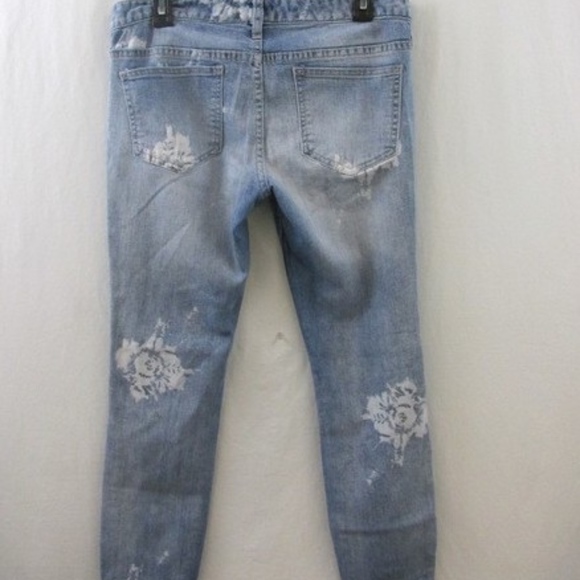 20%OFF NWT FREE PEOPLE  Floral Skinny Jeans - Picture 3 of 6